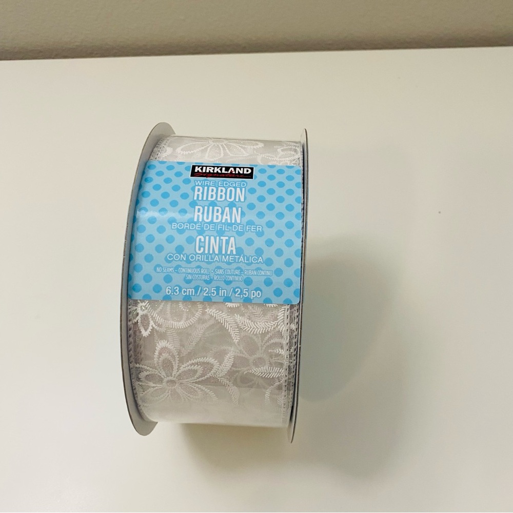 KIRKLAND Wire-Edged Ribbon, Width: 2.5 inc, length: 50 yd, NWT